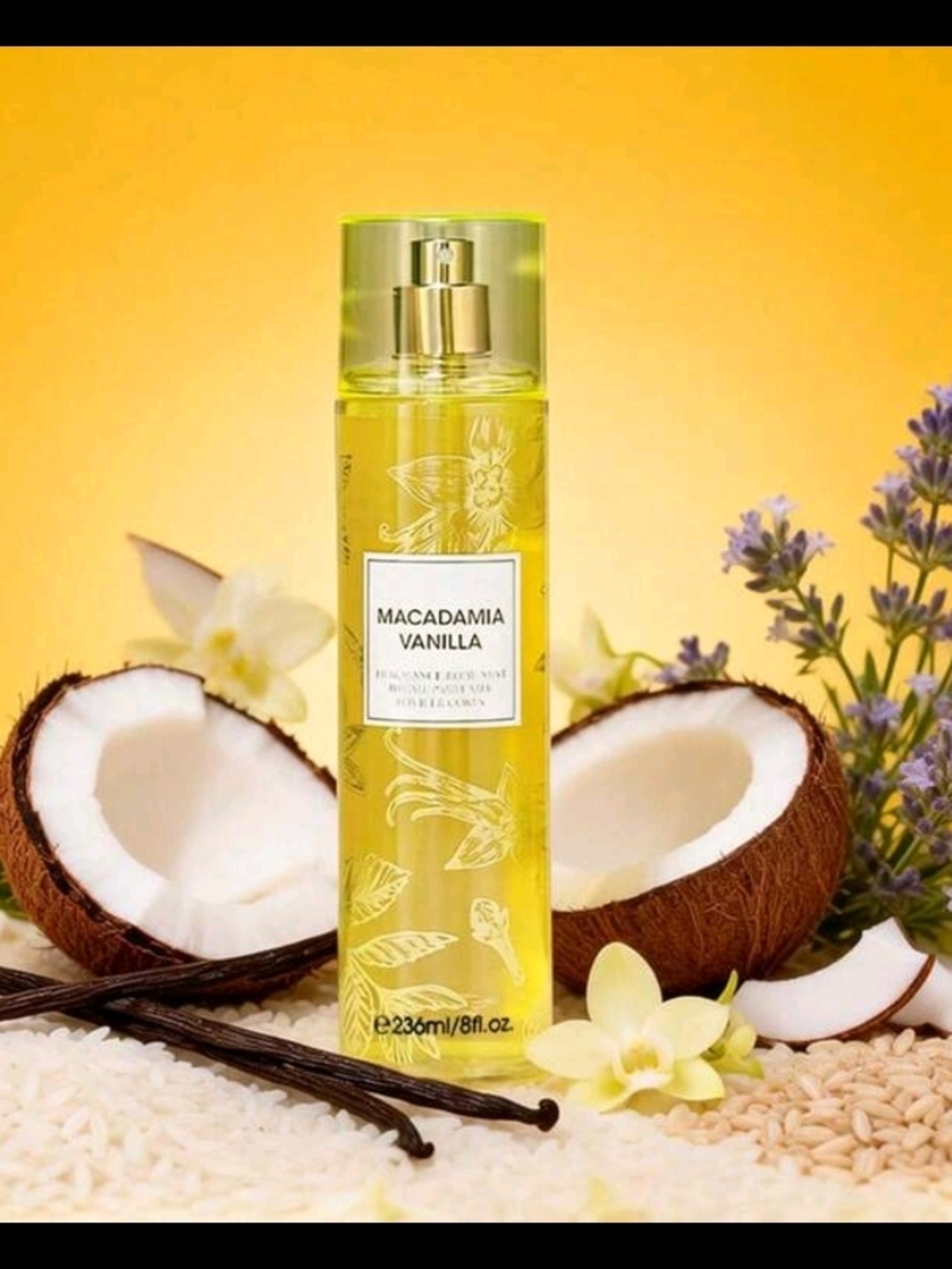 Macadamia Vanilla Fragrance Mist - Yellow